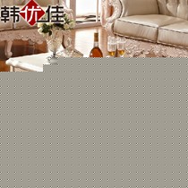 韩优佳象牙白双抽实木客厅茶几,欧式描银玫瑰雕花工艺,圆润边角防撞设计