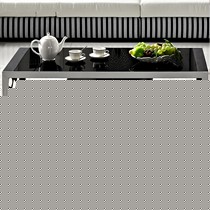 林氏木业钢化玻璃极简主义茶几,方形镂空创意茶几,型号:CJ203