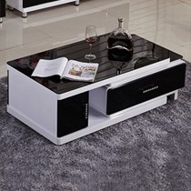 唯依美安简约现代环保烤漆茶几,黑色钢化玻璃面,C-904伸缩茶几