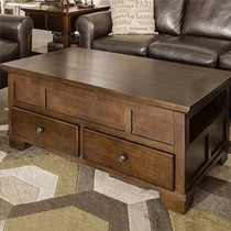 Ashley爱室丽复古数实木茶几,多功能可升降茶桌,型号: T845-9