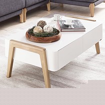 联邦F15803BA长几现代简约茶几,小户型创意茶台,白色烤漆茶桌