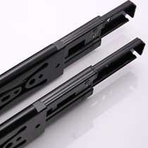 海蒂诗牌阻尼抽屉轨道,镀锌钢滚珠滑轨,三段滑轨可全部拉出设计