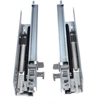 百隆抽屉底部滑轨,半拉阻尼二节抽屉滑轨,顺滑无声木抽屉轨道套装