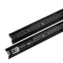 顶固25cm侧装抽屉轨道,三节滚珠钢材滑轨,加厚静音缓冲抽屉轨道