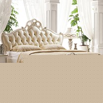 法丽莎欧式公主床,型号A011,橡木实木框架1.8米雕花真皮双人床