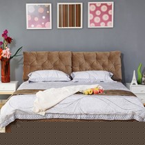 马氏皇庭布艺褶皱双人床,巧克力色榉木床,1.8*2.0米实木双人床