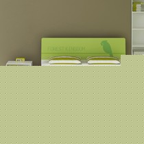 IKAZZ绿色单人儿童床,JM-A-105大容量高箱卧床,带储物功能床具