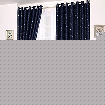 紫蝶韩式田园窗帘,物理全遮光防晒卧房书房窗帘-星星纯色系列