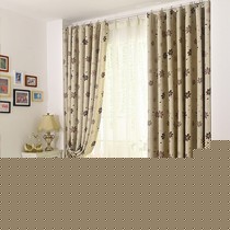 宝泽家纺花型布艺窗帘,现代简约成品帘布-隔音隔热防光线