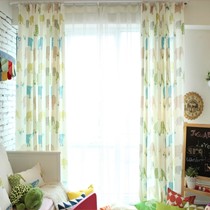 吉屋布艺定制儿童房窗帘,半遮光装饰帘,挂钩式安装