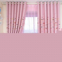 月阁家饰加厚高档全遮光窗帘,海洋小鱼印花活泼可爱,一米穿杆式可定制布帘