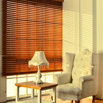 现代简约百叶窗帘,椴木木百叶窗帘,慕安娜S型遮光百叶帘MUN-MB001