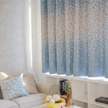 西厢记植物花卉小碎花窗帘,涤棉混纺平帷布艺窗帘成品,货号C72