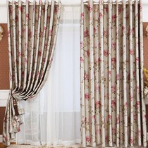 乐巢家居玫瑰印花窗帘,半遮光定制飘窗,环保混色印染窗帘货号: 1031707