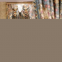 卡纳瑞雪尼尔提花窗帘,复古美式水晶花边窗帘布,落地飘窗垂幔布帘