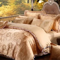 欧式宫廷风纯棉九件套,贡缎刺绣1.8米床品,尚亿家纺品牌SY-HQTJJL88货号