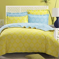 康莎XR0475床上四件套,一米二纯棉多彩床品,透气磨毛精密刺绣被枕套装