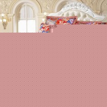 水星家纺佩兹利花卉套件,100%全棉结合双层磨毛,1.5米温暖复古四件套