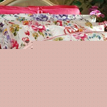 雅兰家纺纯棉四件套,植物花卉床上用品,长绒棉贡缎面料床上套件