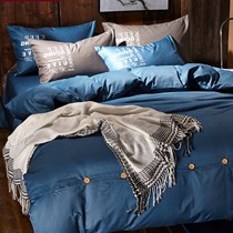 cc65544北欧纯色全棉四件套,分美活性印花床上用品,极简百搭床品