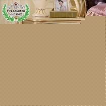 欧式橡木漆面银箔工艺床头柜,法拉丹顿实木储物抽屉柜,W98