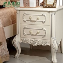罗曼家园D欧式床头柜,实木雕花边柜,温馨浪漫法式角柜