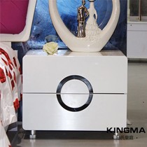 马氏皇庭现代简约人造板床头柜,创意白色烤漆卧室柜,型号: 2010-1