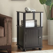 乐爱家现代中式风格床头柜,E1级环保中纤板加厚底座储物柜,型号LFW1054