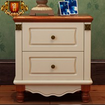 诗帝轩地中海卧室床头柜,进口楸木环保烤漆工艺,美式斗柜