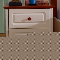 巨宝床头柜,美式乡村实木床边柜,型号: MR-BB601的双抽储物柜设计