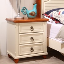 地中海简约床头柜,铂森烤漆雕刻制作卧室床边柜,型号: HZY-9102