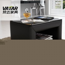 梵达新中式皮艺床头柜,进口黄牛头层真皮床头柜,型号SCT605