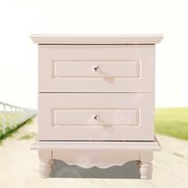 南海鸿崴田园风格床头柜,环保茉莉白卧室抽屉柜,6c01床头储物柜