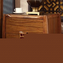 林氏木业实木床头柜,白蜡木新中式床边柜,LS8103型卧房柜类