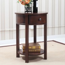 美式纯实木床头柜,高档水曲柳圆几,环保边桌阿纳尼A9111