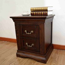 美式乡村实木床头柜,环保整装两抽床边桌,白蜡木床边柜超凡cf6512