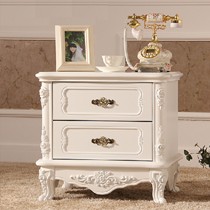 简雅佳家居欧式雕花床头柜,型号: 6001白色烤漆抽屉柜,可组装环保电话桌