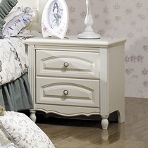 铂森板式象牙白床头柜,法式田园床头柜,YF-5001床头储物柜