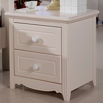 健吉斯两层床头柜,荷花白松木床头柜,实木环保家具型号: 801#