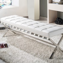 不锈钢多色现代简约床尾凳,皮艺时尚大方长凳休闲凳,钰庭轩货号CH107