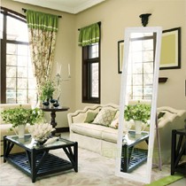 百利图简约现代落地式穿衣镜,014系列金属喷漆防滑雕刻穿衣镜