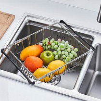 卡贝6251伸缩沥水架,304不锈钢沥水碗碟架,水槽果蔬沥水架