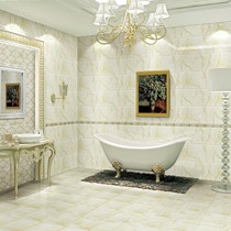 幸福树仿石纹抛釉砖,卫生间哑光防滑瓷砖,3D喷墨瓷砖型号: F36002