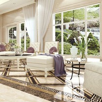 幸福树环保镜面瓷砖,3D立体喷墨地砖,客厅全抛釉瓷砖型号: C8010