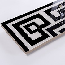 高恩现代简约背景墙瓷砖,家用微晶石边框线条瓷砖,客厅3D边框踢脚线