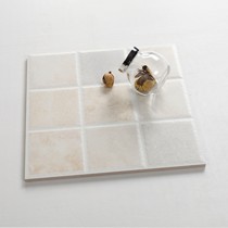 鹰牌陶瓷白色魔方室内瓷砖,仿石纹卫生间防滑地砖,型号:TD0D9-T03