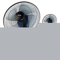 TCL浅灰色摇头落地扇,家用静音四叶电风扇,智能遥控台式风扇