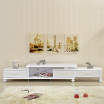 汇龙博艺浪漫简欧式风情182环保雨花漆组装电视柜,百变伸缩钢化玻璃电视柜