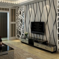 现代简约三抽一柜中大客厅电视柜,黑色钢化玻璃台面超强耐高温,博亨镜面不锈钢包边