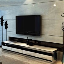 洛克威登大理石金属电视柜,现代简约汽车级钢琴烤漆,D016四抽不锈钢电视柜